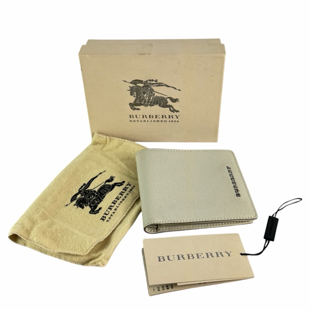 BURBERRY Bifold Trench Leather Wallet Made in Italy